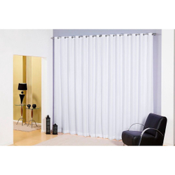 Cortina De Varão Voil Branco 4,00x2,30 Forro Microfibra Menor preço em Cortina De Varão Voil Branco 4,00x2,30 Forro Microfibra