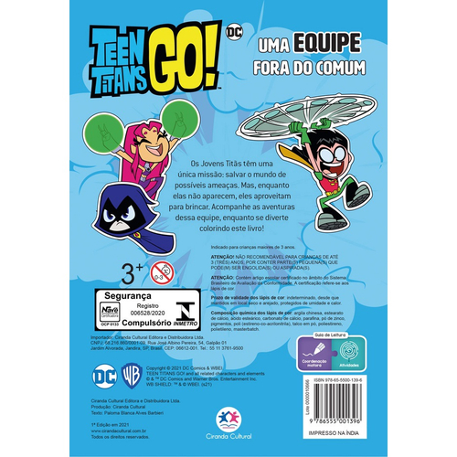 Livro Teen Titans Go - Ciranda Cultural - nivalmix