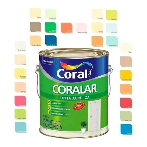 Tinta Para Parede Fosca Coral Econ Mica Antimofo L No Shoptime