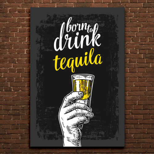 Placa Decorativa, Clube Da Tequila + Copos