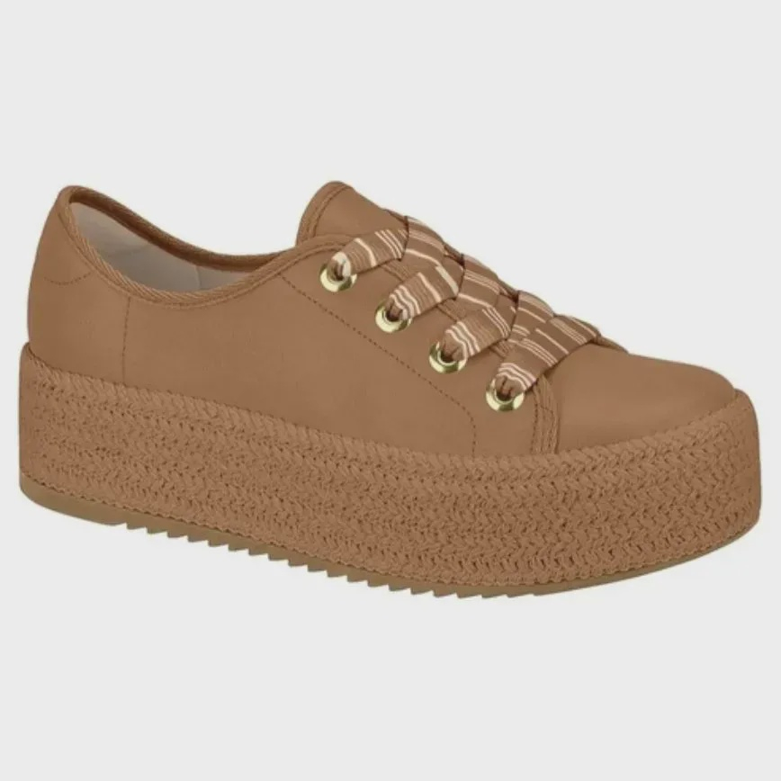 Tenis Casual Feminino Flatform Plataforma em Corda Beira Rio