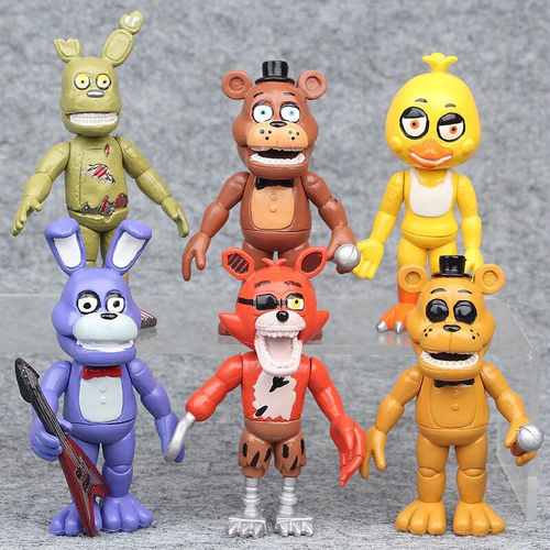 KIT 5 BONECOS ANIMATRONICS FIVE NIGHTS AT FREDDY'S 1