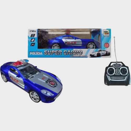 Carro Controle Remoto Cks Toys Polícia Abre Portas - 26 Centímetros -  Recarregável