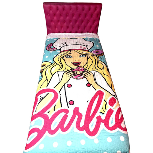 Kit Jogo Quarto Menina Colcha Cobre Leito Barbie Infantil