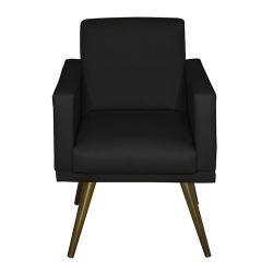 Poltrona Cadeira Decorativa Retro Para Recepção Salão Beleza Sala Estar Nina Pés Palito - Sued Preto é boa?