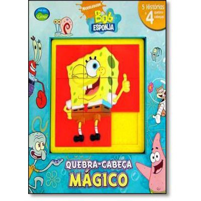 Quebra Cabeça Bob Esponja Infantil A4 40 Peças