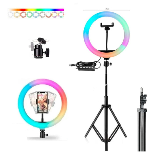Ring Light Anel Led Luz Iluminador Rgb Colorido Lancamento Em Promocao Ofertas Na Americanas