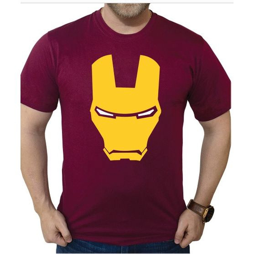 Camiseta Infantil Led Homem de Ferro Manga Curta Marvel