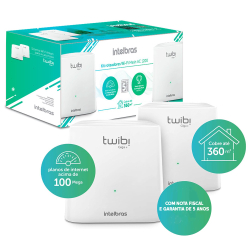 Kit 2 - Roteador Wi-Fi Intelbras Mesh AC1200 Mbps Dual Band TR069 Provedor Wi-Fi 5 - cj twibi giga + Menor preço em Kit 2 - Roteador Wi-Fi Intelbras Mesh AC1200 Mbps Dual Band TR069 Provedor Wi-Fi 5 - cj twibi giga +
