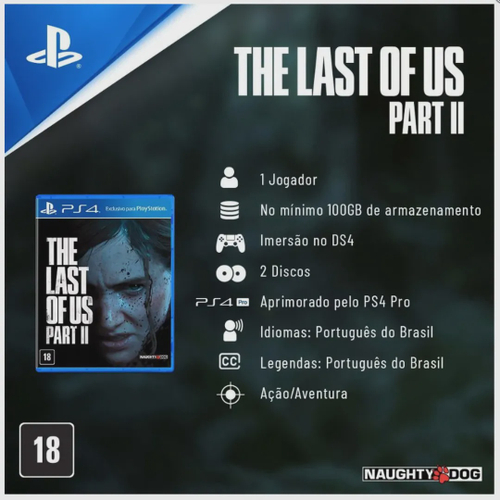 The Last of Us Part 2 Dublado em Português Mídia Física - Naughty Dog -  Jogos PS4 - Magazine Luiza