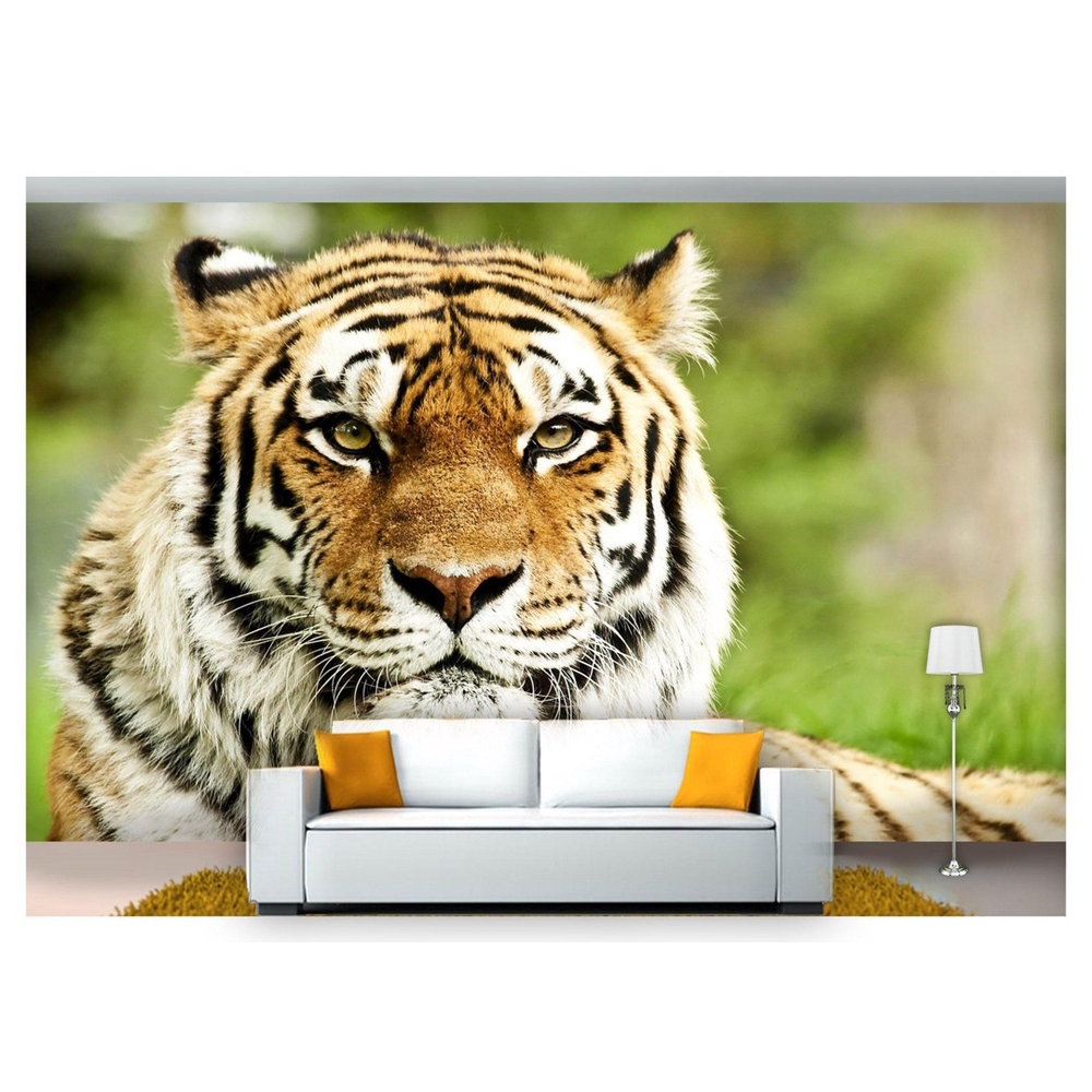 Papel De Parede Animais Tigre Paisagem 3D 7,50M² Anm238 no Shoptime