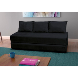 Sofá Cama 3 Lugares 3 Almofadas Maio Móveis Slim Animale Preto é boa?