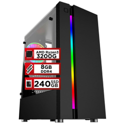 Pc Gamer PlayNow amd Ryzen 3 3200G 8GB DDR4 2666MHZ (Placa de vídeo Radeon vega 8) ssd 240GB 500W Skill Menor preço em Pc Gamer PlayNow amd Ryzen 3 3200G 8GB DDR4 2666MHZ (Placa de vídeo Radeon vega 8) ssd 240GB 500W Skill