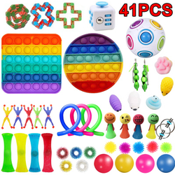 Menor preço em 1/41 Pcs/set pop-lo Fidget Sensorial Stress Relief Toys Kit
