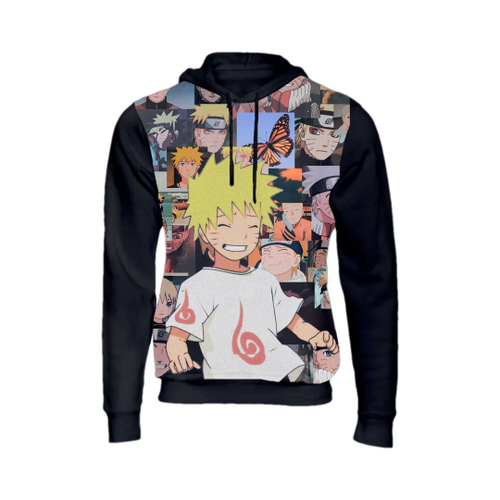 Blusa De Moletom Narutoo Boruto Anime Desenho Casaco - Estampado