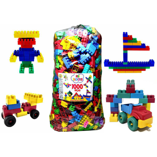 Blocos de Montar Infantil 1000 Peças Estilo Lego