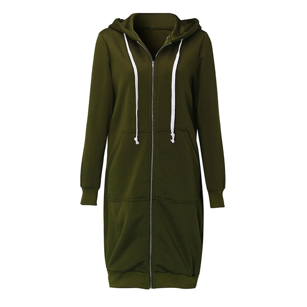 olive green moletom com capuz dress