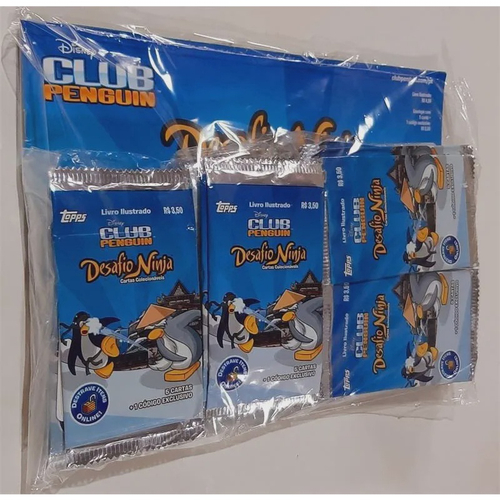 Cards Club Penguin 6 Cartas + 1 Adesivo Desafio Ninja Oficial