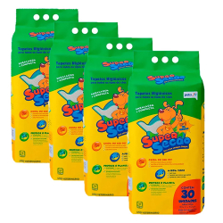 Kit 4 Tapetes Higiênicos Cães Super Secão C/30 Unidades Menor preço em Kit 4 Tapetes Higiênicos Cães Super Secão C/30 Unidades