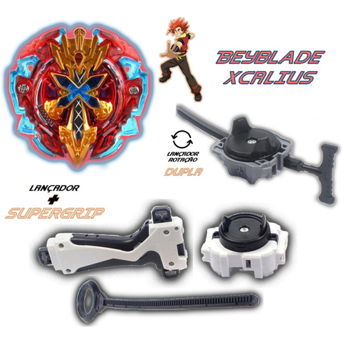 Beyblade Burst Metals Com Lançador Xcalius Xcalibur Promoção no Shoptime