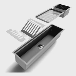 77,5 Cm Calha Organizador De Louças Pia Úmida Canal Inox Menor preço em 77,5 Cm Calha Organizador De Louças Pia Úmida Canal Inox