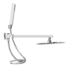 Ducha Quadrada 20X20 Cm Com Desviador E Ducha De Mão Menor preço em Ducha Quadrada 20X20 Cm Com Desviador E Ducha De Mão