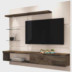 Painel Suspenso com Bancada Ores 1.8 Off White/Deck - hb Móveis Menor preço em Painel Suspenso com Bancada Ores 1.8 Off White/Deck - hb Móveis