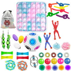 39 unidades, Popit Fidget Toy, Kit Fidget Toys Barato Menor preço em 39 unidades, Popit Fidget Toy, Kit Fidget Toys Barato