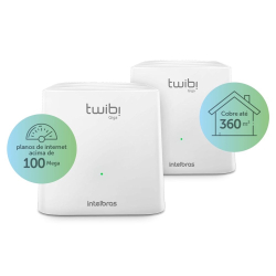 Menor preço em Roteador Intelbras Twibi Giga + Mesh ac 1200 c/ 2 - 4750079