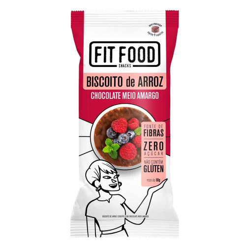 Biscoito De Arroz c/ Chocolate Meio Amargo Fit Food 60g é boa?