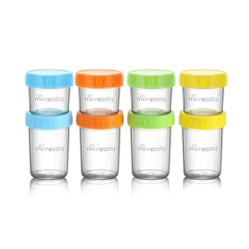 Recipientes De Armazenamento De Alimentos Para Bebes Qooc 8 Set Bpa Free Glass Baby Food Jars Com Tampas Recipientes De Alimentos Para Bebes De Vidro Reutilizavel Congelador Micro Ondas Lava Loucas Amigavel 4 8 Oz Multicolors Em Promocao