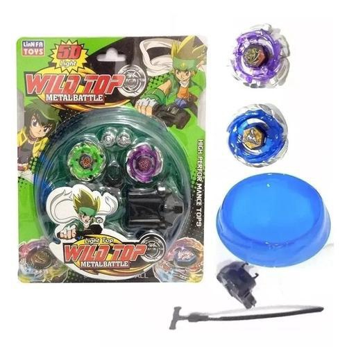 2X Kits Beyblade Brinquedo Com Peões + Lançador Speed Top em Promoção na  Americanas