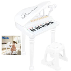 Piano Infantil Sinfonia Estilo Profissional Branco Microfone Karaoke Gravador Mp3 Banqueta Luxo Menor preço em Piano Infantil Sinfonia Estilo Profissional Branco Microfone Karaoke Gravador Mp3 Banqueta Luxo
