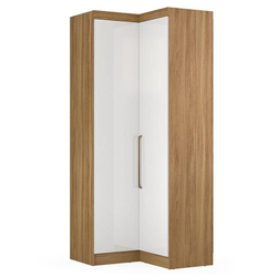 Armário de Canto L Módena 78200 Amêndola Branco – Demóbile Menor preço em Armário de Canto L Módena 78200 Amêndola Branco – Demóbile
