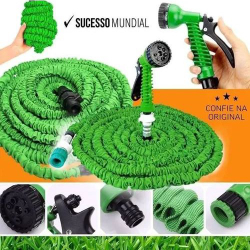 Mangueira Expansível Mágica Retrátil c/ 15m Elástica Metal Nylon é boa?
