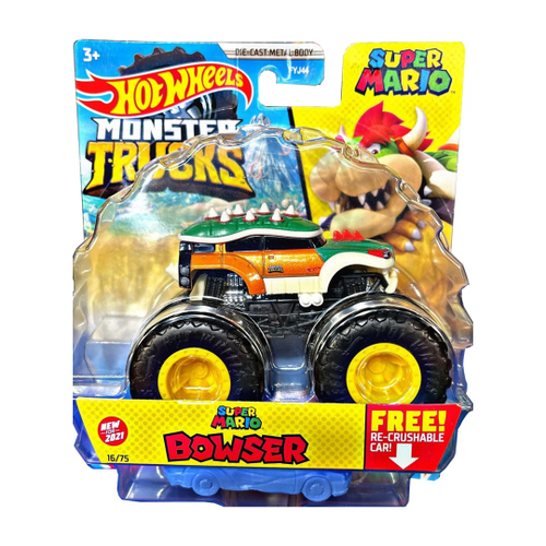 Carrinho Hot Wheels Monster Trucks Super Mario Bowser - Mattel