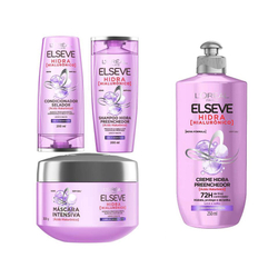 Kit Hidratação Capilar Elseve Loreal Paris Hidra Hialurônico Shampoo + Condicionador + Creme Pentear + Creme Tratamento Menor preço em Kit Hidratação Capilar Elseve Loreal Paris Hidra Hialurônico Shampoo + Condicionador + Creme Pentear + Creme Tratamento