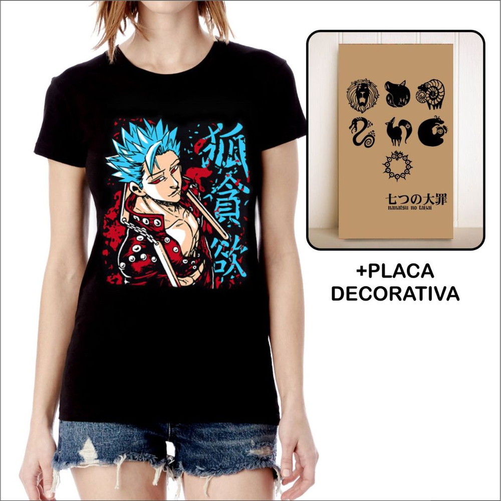 Camisas Camisetas Anime Sete pecados capitais Nanatsu