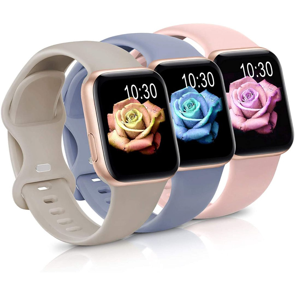 Kit 5 Pulseiras de silicone esportivas compatíveis com Apple Watch de 45mm  44mm, 42mm, 41mm 40mm, 38mm compatíveis com iWatch Series 8/7/6/5/4/3/2/1  em Promoção na Americanas