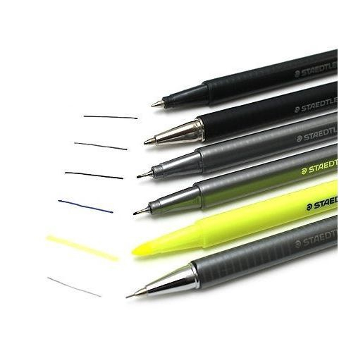 Staedtler Triplus Office Set In Black Box With A Ruler - Set Of 4