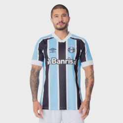 Camisa Masculina Umbro Grêmio Oficial 1 2021 s/n Azul Celeste/Preto é boa?