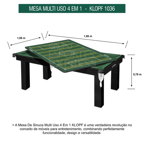 Pebolim com Tampo para Ping-pong e Futebol de Botão