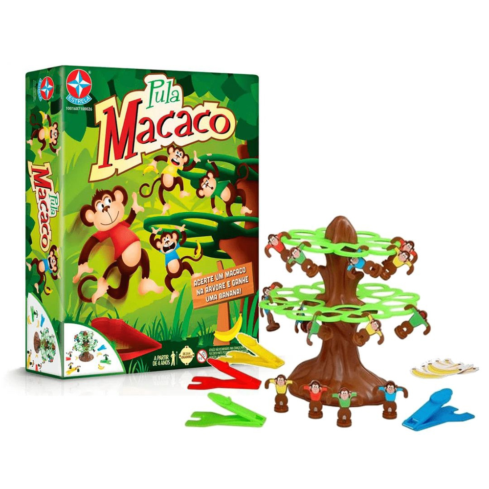 Brinquedo Jogo Ação Pula Macaco + Pinote Original Estrela em Promoção na  Americanas