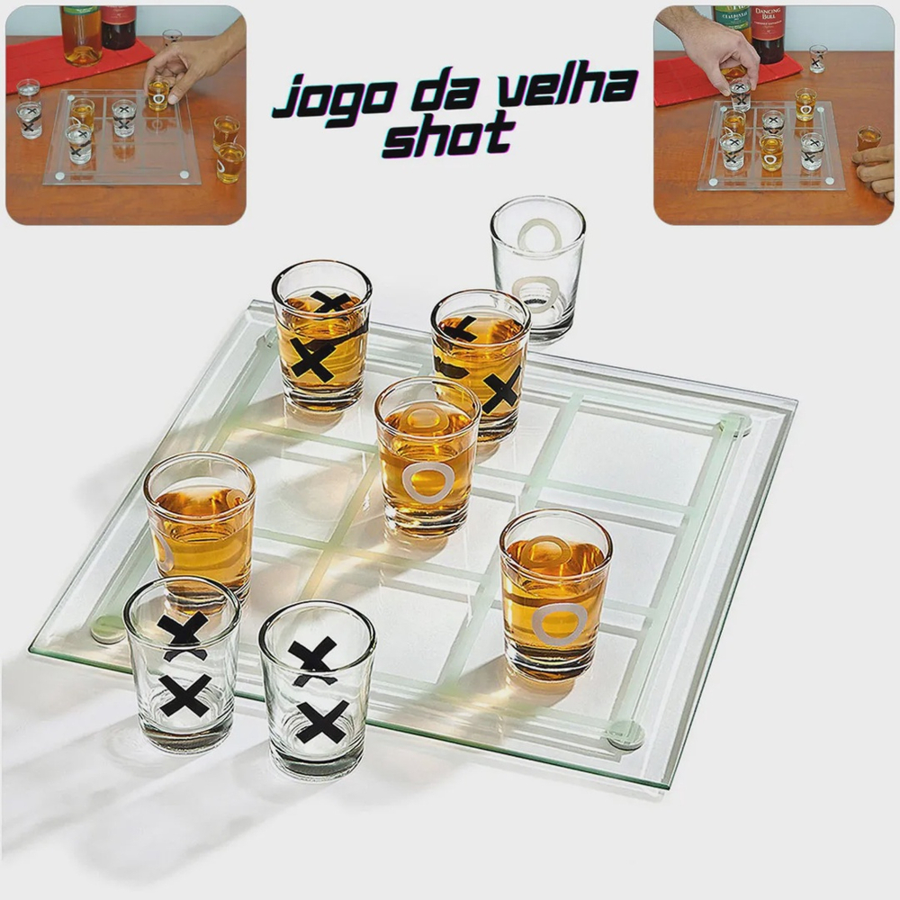 Jogo Da Velha Shot Drinks Tabuleiro Vidro Com Copinhos Jogos Adultos Em Promo O Na Americanas