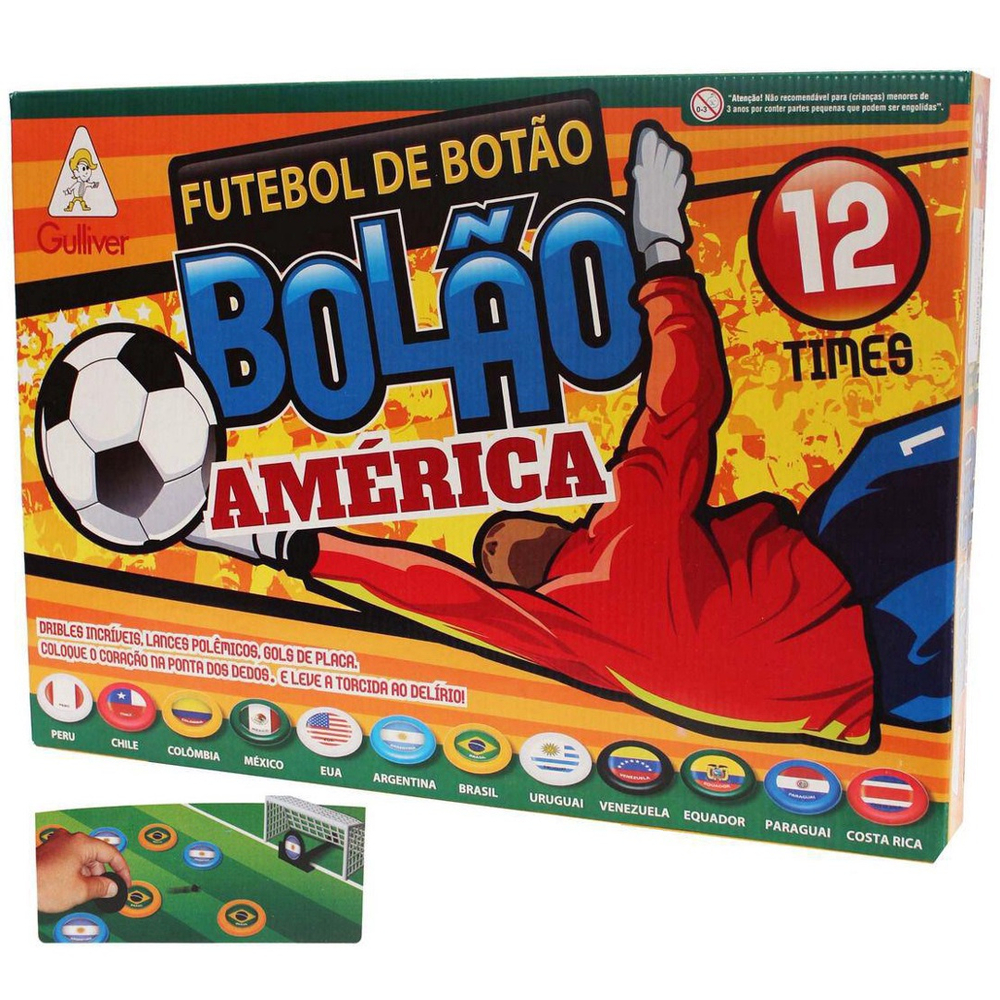 Jogo Futebol De Botão Completo Com Seleções 2 Times Original Gulliver em  Promoção na Americanas