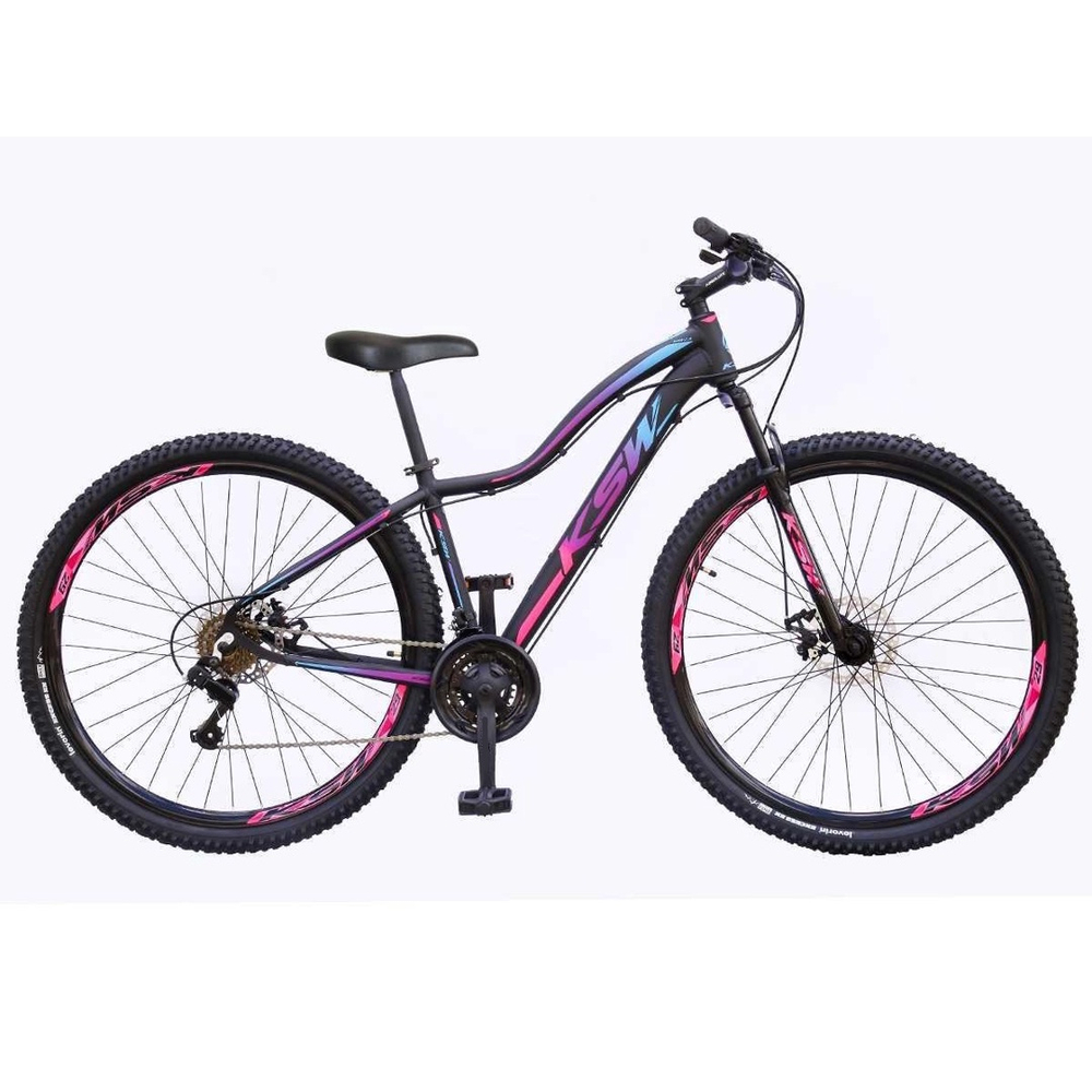 Bicicleta Aro 29 Ksw Mwza Feminina 24v Freio A Disco Suspensão Mountain ...