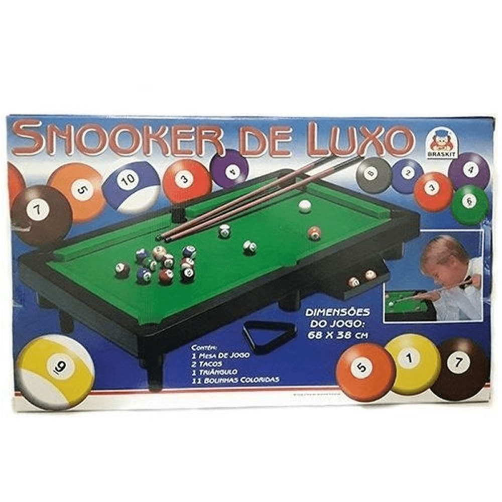 Mesa De Sinuca Infantil Bilhar Snooker De Luxo Braskit em Promoção na  Americanas