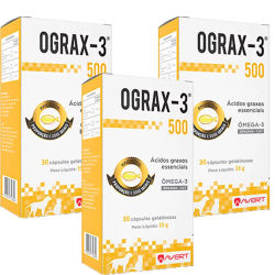 Ograx 500 Suplemento Omega 3 Avert 30 Capsulas - 03 unidades Menor preço em Ograx 500 Suplemento Omega 3 Avert 30 Capsulas - 03 unidades