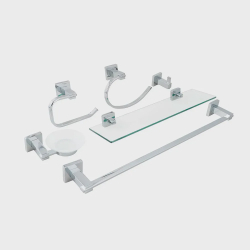 Kit Acessórios Para Banheiro São Francisco Inox - 6 Peças Menor preço em Kit Acessórios Para Banheiro São Francisco Inox - 6 Peças