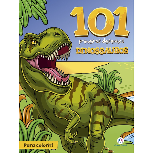 Coleção 2 Livros Infantil Dinossauro Aquarela e 101 Paginas